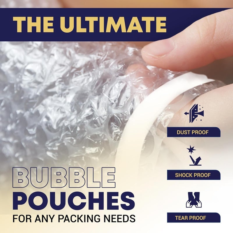 PACRON 550 Pcs Clear bubble out Bags, 4x7.5 Bubble pouches, Self-Sealing clear bubble mailer Bubble bags for Shipping, Packing, Storage, Moving, Bubble Cushioning Wrap Bags - Image 2